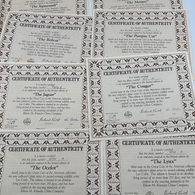 “Great Cats of America” by Lee Cable w/ Certificate of Authenticity