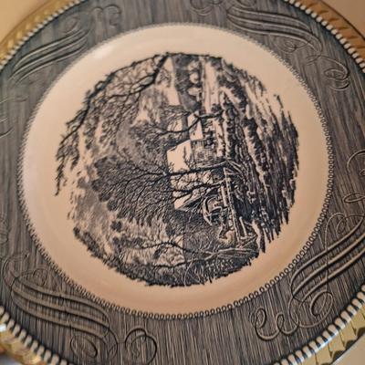 Courier And Ives dinner plate