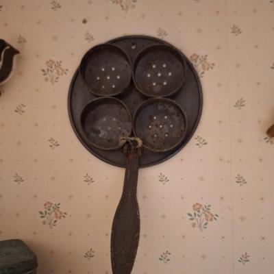 Antique Tin Egg poacher