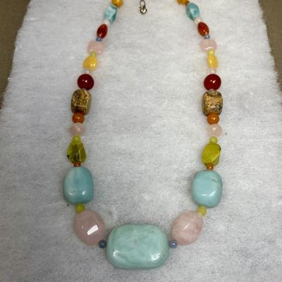 DTR Jay King Sterling and Pastel Gemstone Necklace