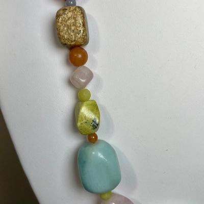 DTR Jay King Sterling and Pastel Gemstone Necklace