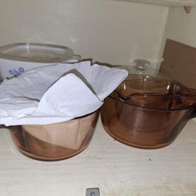 Amber Pyrex set