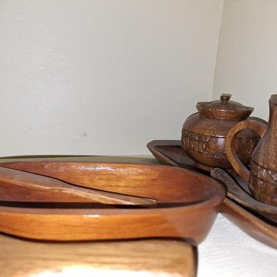 Monkey POd Wood Dish Set
