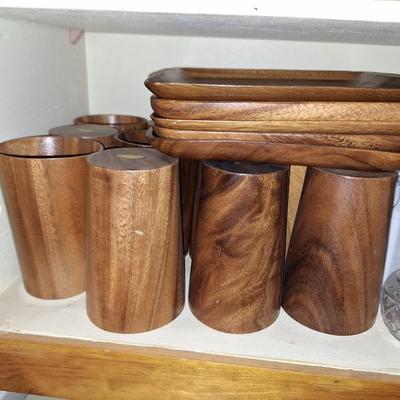 Monkey POd Wood Dish Set