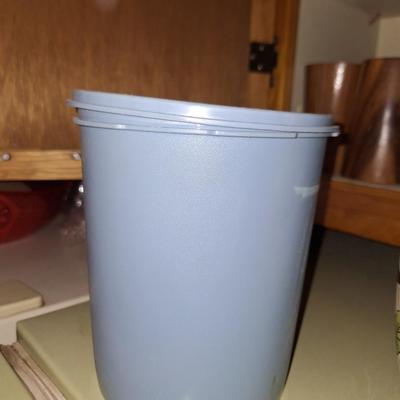 Blue Canister Tupperware
