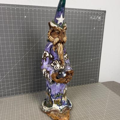 AWESOME!!! Stoneware Wizard with the Crystal Ball