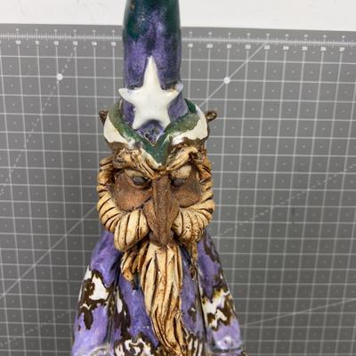 AWESOME!!! Stoneware Wizard with the Crystal Ball