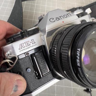 CANNON AW-1 35mm Film Camera with 2 Lenses