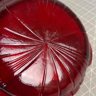 2 Ruby Red Desert Plates 