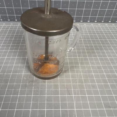 Antique Nut Chopper and Measuring Cup 