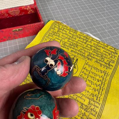 Singing Bowls and Tibet Prayer Flag