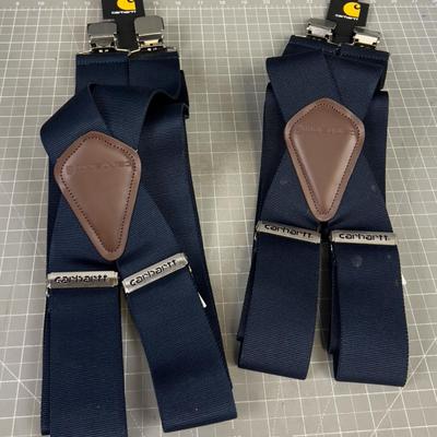 2 Pair of Navy Blue NEW CARHARTT Suspenders 