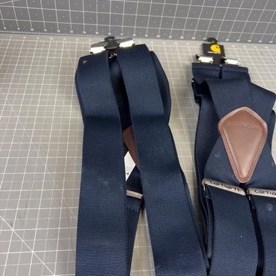 2 Pair of Navy Blue NEW CARHARTT Suspenders 