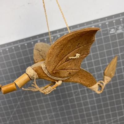 Puff the Magic Dragon Mobil Made of Coconut and Bamboo