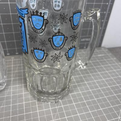 (4) Collectible OCTOBER FEST from SNOWBIRD Large Glass Steins
