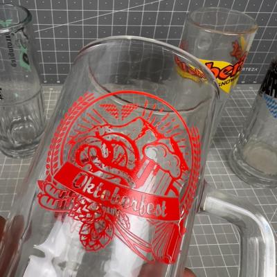 (5) Collectible OCTOBER FEST from SNOWBIRD Medium Glass Steins