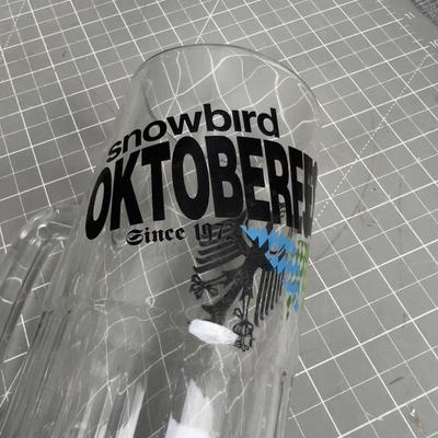(5) Collectible OCTOBER FEST from SNOWBIRD Medium Glass Steins