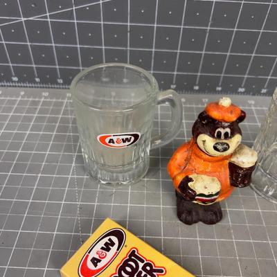 Awesome! A & W Bear Cast Iron, Minatare Mugs and Candy 