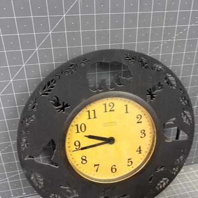 Rustic Metal Moose Clock, Candle Holder & Light