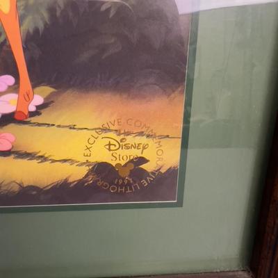 Walt Disney Lithograph of BAMBI dated 1997