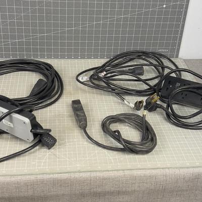 Lot of Extension Cords and Plug Multipliers 
