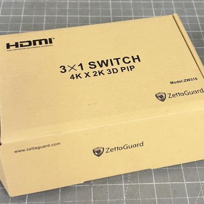 Zetta Guard  HDMI 3 X 1  Switch NEW in the BOX