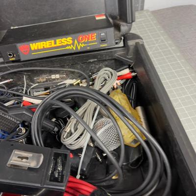Audio Tech Parts Box, Cable, Mics etc.