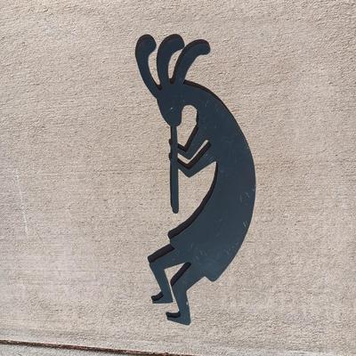 HEAVY IRON 3 FOOT KOKOPELLI INDOOR/OUTDOOR WALL DECOR