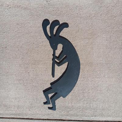 HEAVY IRON 3 FOOT KOKOPELLI INDOOR/OUTDOOR WALL DECOR