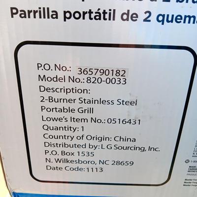 2-BURNER STAINLESS STEEL PORTABLE GRILL