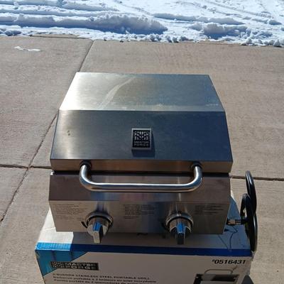 2-BURNER STAINLESS STEEL PORTABLE GRILL