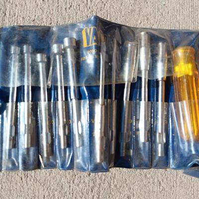 NUT DRIVER SET, ALLEN WRENCHES, STAPLE GUN AND CHISELS