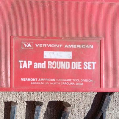 TAP AND ROUND DIE SET, AWLS AND WIRE CUTTERS