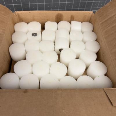 Votives, Lots of white votive Candles 