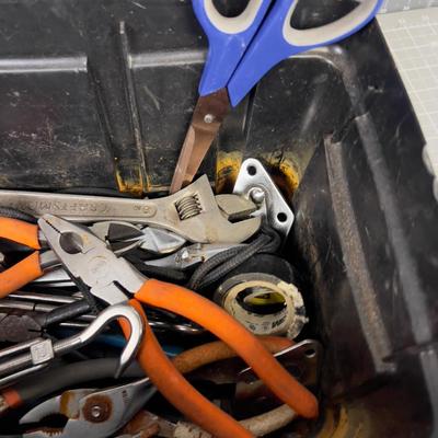 Bin Full of Tools and Pliers 