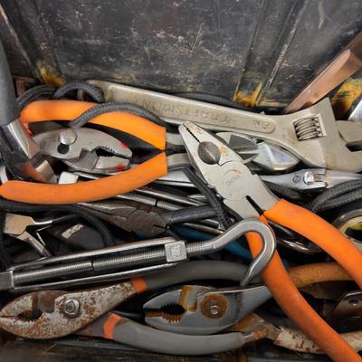 Bin Full of Tools and Pliers 