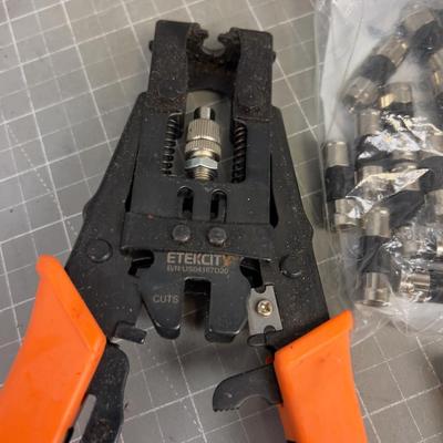 ETEK City Cable Connector Crimper for Coaxal 