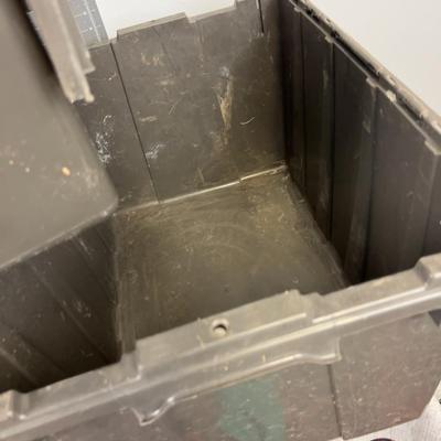 (3) 12 Gallon Heavy Duty Flip Lid Totes