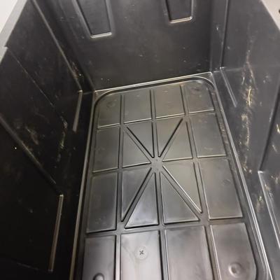 (4) 27 Gallon Black & Yellow Totes