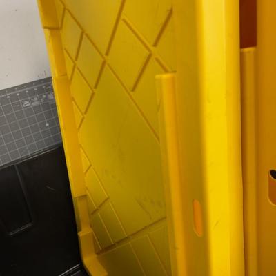 (4) 27 Gallon Black & Yellow Totes