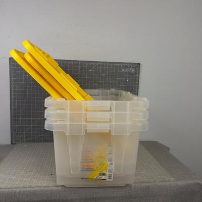 3 CLEAR Tough Totes 17 Gallons 