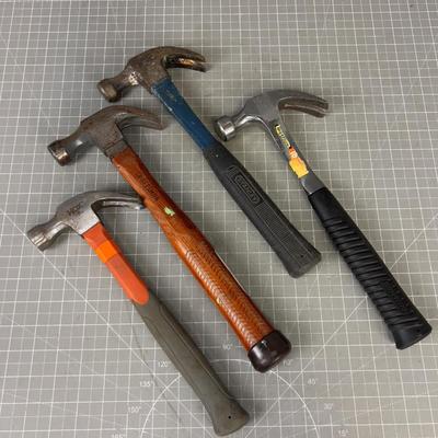(4) Claw Hammers 