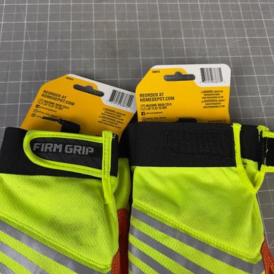 2 pair of Firm Grip Safety Gloves, NEW  