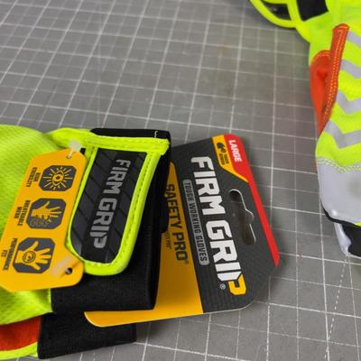 2 pair of Firm Grip Safety Gloves, NEW  