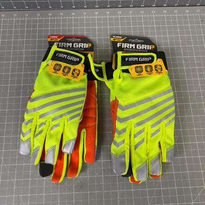2 pair of Firm Grip Safety Gloves, NEW  