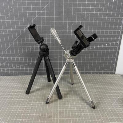 2 Tripods for Cell Phone or Camera, Adjustable Height