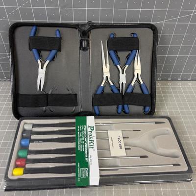 Small Screw Drivers and Pliers