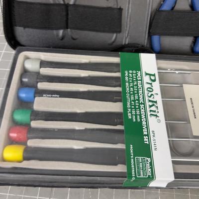Small Screw Drivers and Pliers