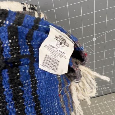 2 Cotton SERAPES: Blue & Green 