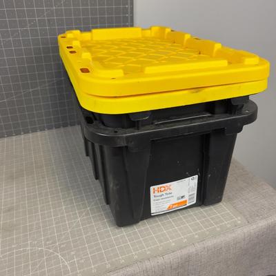 (2) 7 Gallon  Tough Totes. 